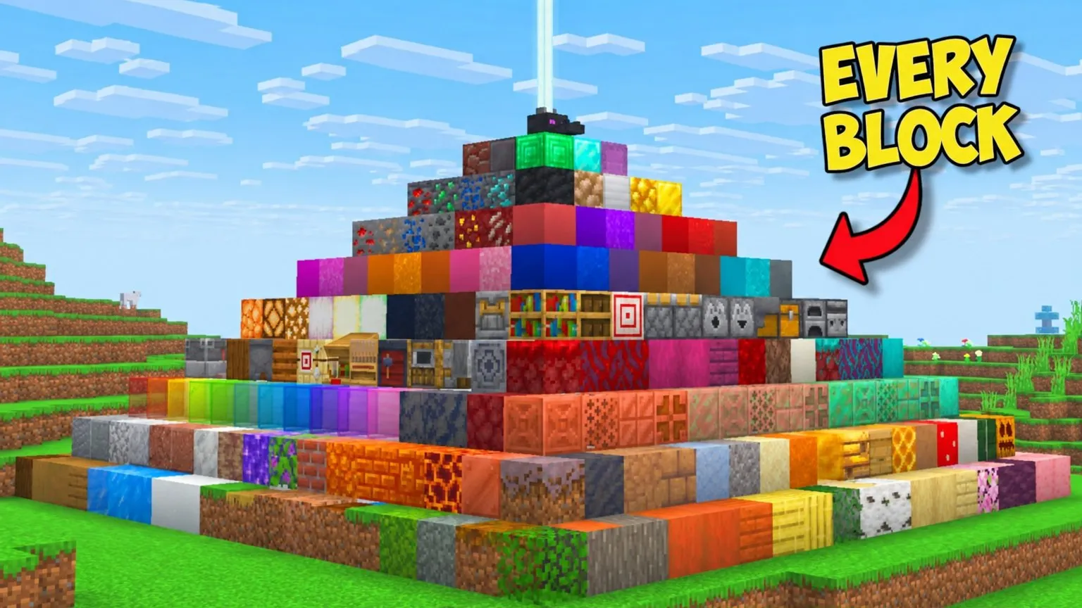 Der riesige Build: Ein gewaltiger Build füllt das Bild, mit einer kurzen gelben Aussage und einem Pfeil auf das entscheidende Detail.